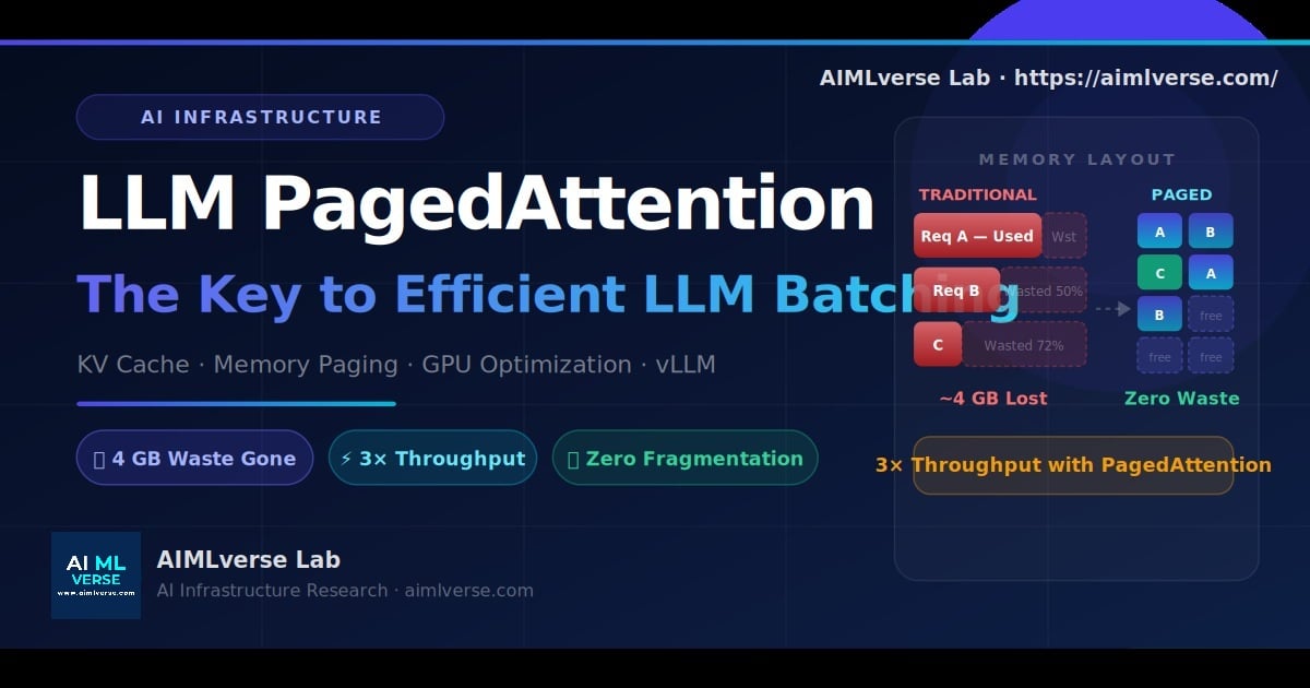 LLM PagedAttention GPU memory visualization